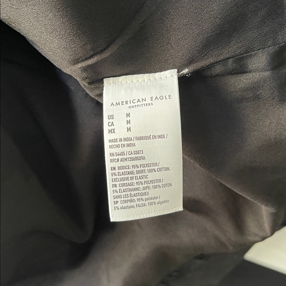 NWT American Eagle Black Velvet Bubble Mini Dress - Picture 5 of 5
